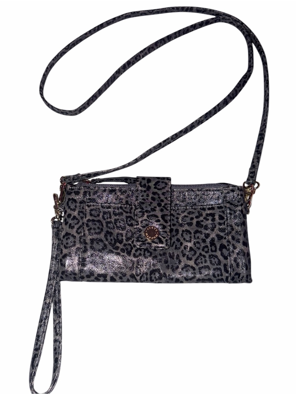 Steve Madden Leopard Print Crossbody/ Wristlet Wallet  Bag